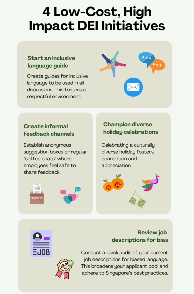 4 low cost, high impact DEI initiatives for Singapore employers